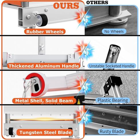 Laminate/Vinyl Floor Cutter with Extra Blade for Work Efficiently,13“ Vinyl Plank Cutter with Wheel - Just 1 Step Meet Angle&Length Cutting, Flooring Tools-Cuts LVP, Engineer Wood, VCT, SPC, WPC. in Saudi Arabia