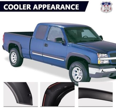 PIT66 Fender Flares, Compatible With 1999-2006 Chevy Silverado GMC Sierra/2000-2006 Suburban Yukon XL/2002-2006 Avalanche 68.4", 78", 69.2", 96" Bed Factory Style Smooth Wheel Flares Set, 4 PCS in Saudi Arabia