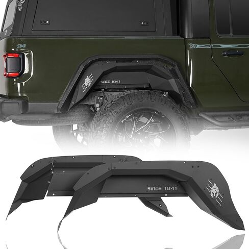 Hooke Road Gladiator JT Rear Inner Fender Liners, SPARTAN Steel Wheel Well Liner Covers Compatible with Jeep Gladiator JT 2020 2021 2022 2023 2024 2025 2/4 Doors - 2PCS in Saudi Arabia
