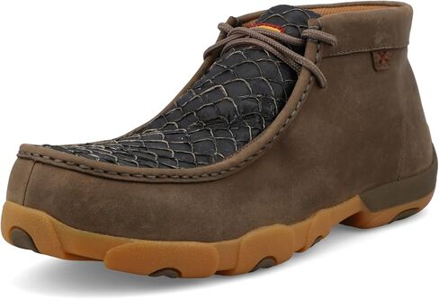 Twisted X Men's Work Chukka Driving Moc, Distressed Saddle, 9 M in Kuwait