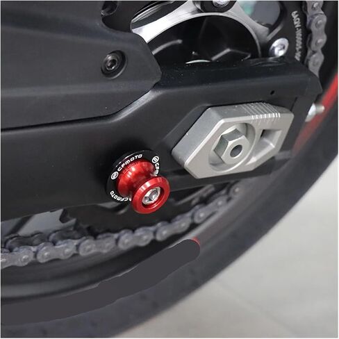 متوافق مع CFMOTO دراجة نارية Swingarm البراغي الخلفية الحامل براغي Sliders CF MOTO 250SR 450SS 400GT 650GT 650MT 650NK 700CLX 800MT 700MT (الأحمر) in Saudi Arabia