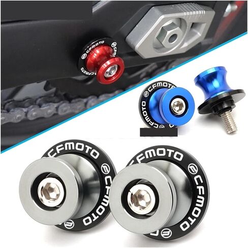 متوافق مع CFMOTO دراجة نارية Swingarm البراغي الخلفية الحامل براغي Sliders CF MOTO 250SR 450SS 400GT 650GT 650MT 650NK 700CLX 800MT 700MT (الأحمر) in Saudi Arabia