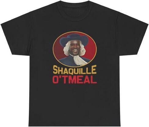 Shaquille O'tmeal T Shirt Funny Food Lover Big Back Meme Basketball Oatmeal Gift Humor Tee in Saudi Arabia
