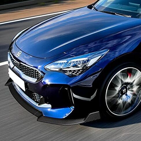 9pcs Combo الأمامية المصد قدم الجسم الشفاه + امتدادات التنورة الجانبية موزع توافق مع 2018-2023 Kia Stinger 2019 2020 2021 2022 (Carbon Carbon) in Kuwait
