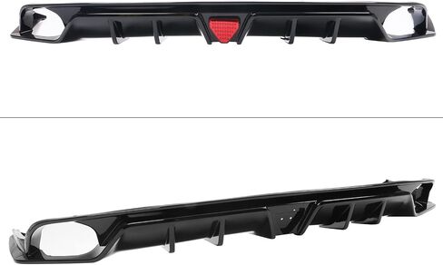 FREEMOTOR802 Compatible With 2022-2024 Honda Civic 11th Gen EX/Touring/Si Trims Sedan 4-Door Rear Diffuser, IKON Style Gloss Black Rear Bumper Diffuser Lip Added on Bodykit Replacement in Saudi Arabia