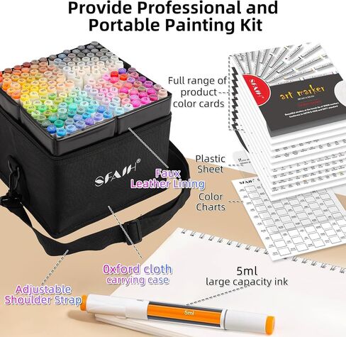 Light Skin Tone Marker Pens 12 Colors - Dual Brush & Chisel Tips Art Marker Set for Portraits Coloring Drawing in Saudi Arabia