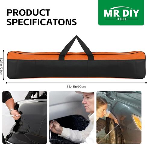 طقم إزالة دنت بلا طلاء ، 23pcs قضبان إصلاح دنت السيارة ، أداة إصلاح جسم السيارة لضربات الأبواب ، الخدوش البسيطة وأضرار البرد (23 قطعة مع 3 قضبان) in Kuwait