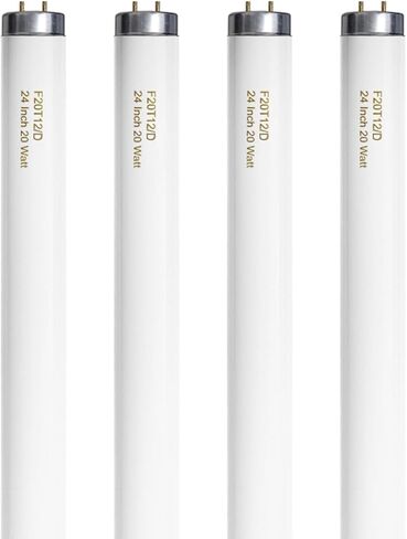 T12 15 Watt Fluorescent Bulb, 18 Inches F15T12/CW Straight Tube, Medium Bi-Pin Base, Cool White 4000K 800 Lumens 4 Count in Kuwait