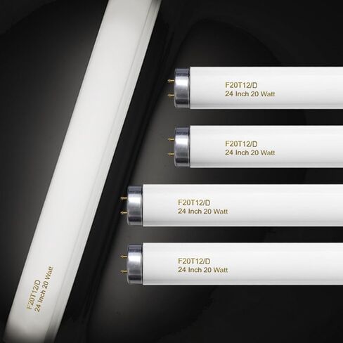 T12 15 Watt Fluorescent Bulb, 18 Inches F15T12/CW Straight Tube, Medium Bi-Pin Base, Cool White 4000K 800 Lumens 4 Count in Kuwait