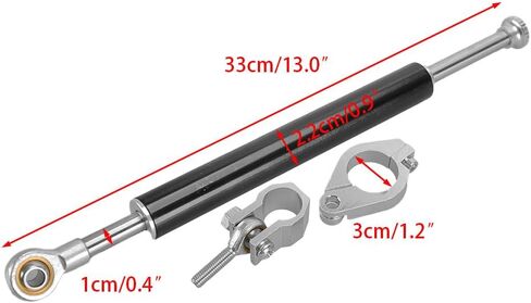 33 سم سبيكة سبيكة سبيكة أسود دراجة نارية مثبط شوكة مثبتة شوكة التثبيت عالمي in Kuwait
