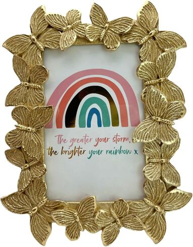 5x7 Antique Picture Frame Gold Butterfly 5 x 7 Vintage Photo Frames for Tabletop Display and Wall Mount Vertical Horizontal in Saudi Arabia