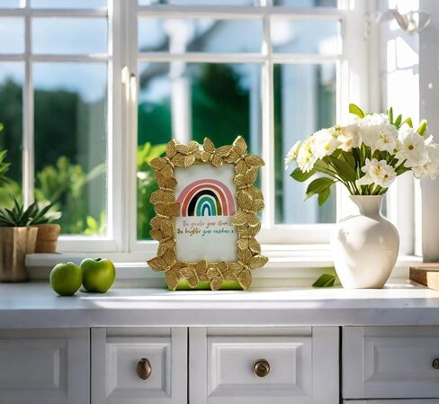 5x7 Antique Picture Frame Gold Butterfly 5 x 7 Vintage Photo Frames for Tabletop Display and Wall Mount Vertical Horizontal in Saudi Arabia