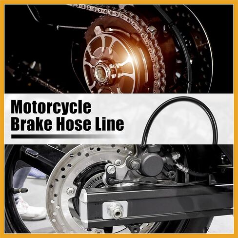 Brake Hose AN3 28 90 Degree M10 Motorcycle Hydraulic Brake Line Oil Hose Pipe Fitting for ATV Motorcycle Motocross Racing Bike 240cm Black 1Set Replacement in Saudi Arabia