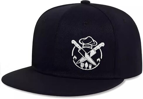 Skull Hats for Men Embroidered Baseball Cap for Women Black Flat Bill Snapback Hat Skeleton Dad Trucker Hats in Kuwait