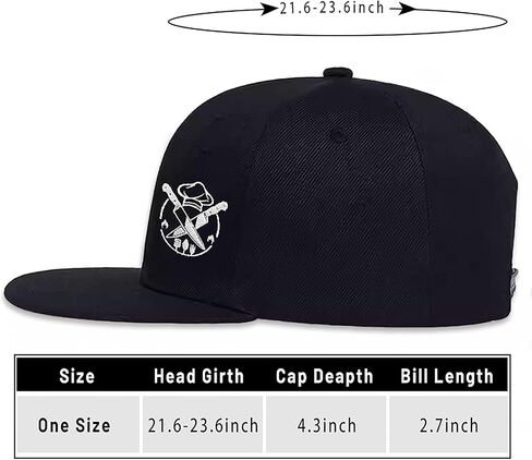 Skull Hats for Men Embroidered Baseball Cap for Women Black Flat Bill Snapback Hat Skeleton Dad Trucker Hats in Kuwait