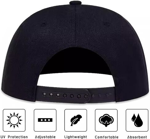Skull Hats for Men Embroidered Baseball Cap for Women Black Flat Bill Snapback Hat Skeleton Dad Trucker Hats in Kuwait