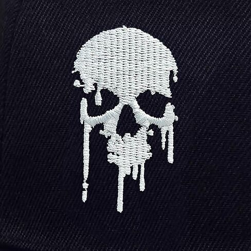 Skull Hats for Men Embroidered Baseball Cap for Women Black Flat Bill Snapback Hat Skeleton Dad Trucker Hats in Kuwait
