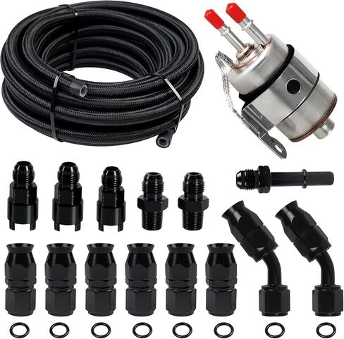 LS Swap EFI Fuel Injection Hose Line Fitting Kit with 6AN 3/8", PTFE EFI Fuel Hose Kit and 58 PSI Fuel Filter Regulator Return Fuel Rail Adpater in Saudi Arabia