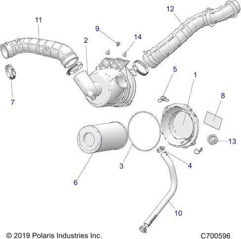 قاعدة صندوق Airbox Polaris Ranger ، الجزء الأصلي OEM 5454859 ، كتي 1 in Saudi Arabia