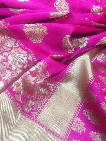 Nivah Fashion Women's Banarasi Art Silk Saree with Blouse Piece in Kuwait