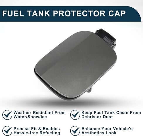 Fuel Tank Door Cap for Volkswagen Jetta 2012-2018 Fuel Filler Flap Cover Bolt Type No.16D809857 Gray ABS in Saudi Arabia
