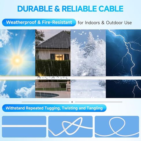 100ft/30M All-in-One BNC Video Power Cables, White BNC Extension Surveillance Camera Wires for CCTV Camera DVR NVR Systems (2PCS BNC Connectors Included) in Kuwait