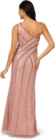 Adrianna Papell Women's Bead Mesh Long Dress in Saudi Arabia