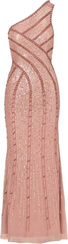 Adrianna Papell Women's Bead Mesh Long Dress in Saudi Arabia