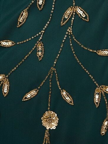 Adrianna Papell Women's Bead Mesh Long Dress in Saudi Arabia