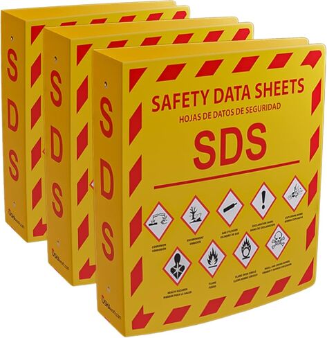(YS), 2-Pack, SDS Binder - 2024 Requirements, Heavy Duty 3 Inch, 3 Ring Safety Data Sheet SDS Binder in Saudi Arabia