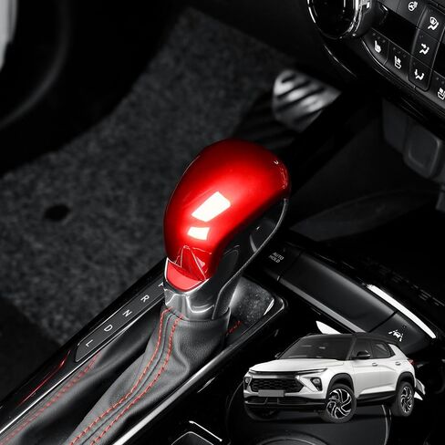Cnaurda Car Knob Gear Protector, ABS Auto Shift Gear Cover, Gear Cover Compatible with Chevy Trailblazer 2021-2023 Interior Accessories (Red) in Saudi Arabia