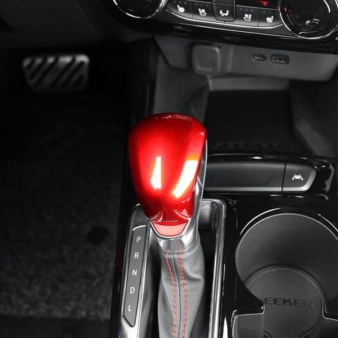 Cnaurda Car Knob Gear Protector, ABS Auto Shift Gear Cover, Gear Cover Compatible with Chevy Trailblazer 2021-2023 Interior Accessories (Red) in Saudi Arabia