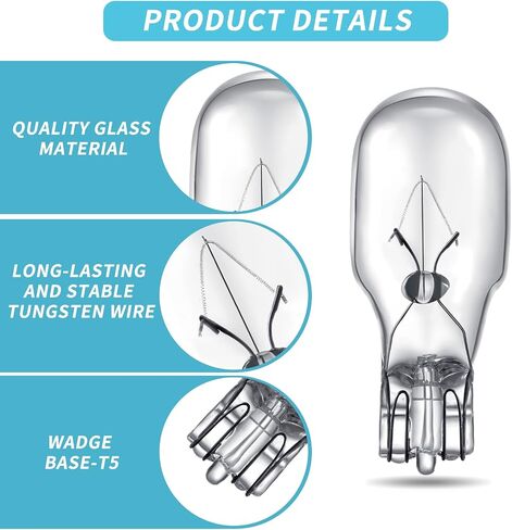 Riakrum T5 Landscape Light Bulbs 12 Volt 4 Watt Landscape Lighting Bulbs Low Voltage Wedge Base Replacement Lamp for Outdoor Garden Deck Yard(20 Pieces) in Saudi Arabia