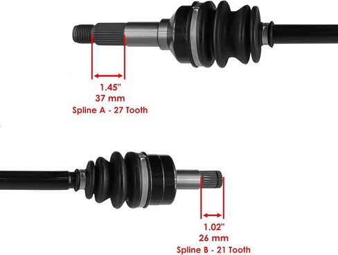 Caltric Front Right And Left Complete Cv Joint Axles Compatible with Yamaha Rhino 700 Yxr700F 4Wd Fi 2008 2009 2011 2012 2013 in Saudi Arabia