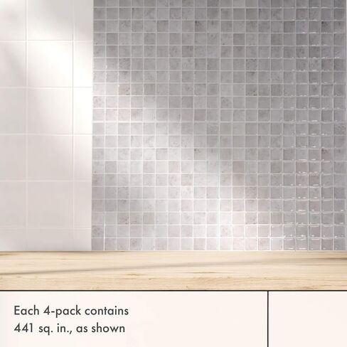 Main Street Creations 4-Sheet Kitchen Backsplash Tiles Peel and Stick. Renter Friendly Backsplash in Earth and Grey Mosaic Design. Self Stick Wall Tiles for Your Home and Art Projects. in Kuwait