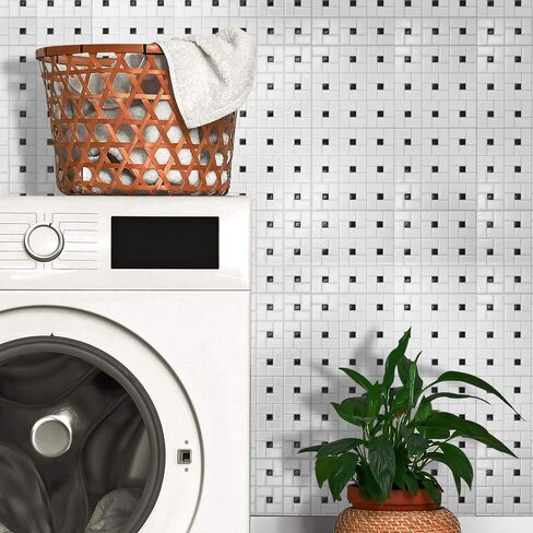 إبداعات الشارع الرئيسية 4 ورقة المطبخ باكسبلاش بلاط قشر وعصا. مستأجر backsplash في الأرض وتصميم الفسيفساء الرمادي. بلاط جدار عصا الذات لمشاريع منزلك والفن. in Saudi Arabia