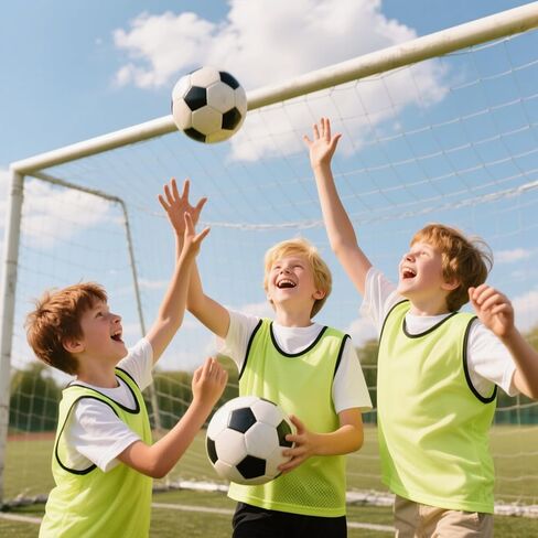 Teens Scrimmage Practice Jerseys Team Pinnies Sports Vest Soccer, Football, Basketball, Volleyball (Single Side(6 Red/6 Blue), Youth) in Kuwait