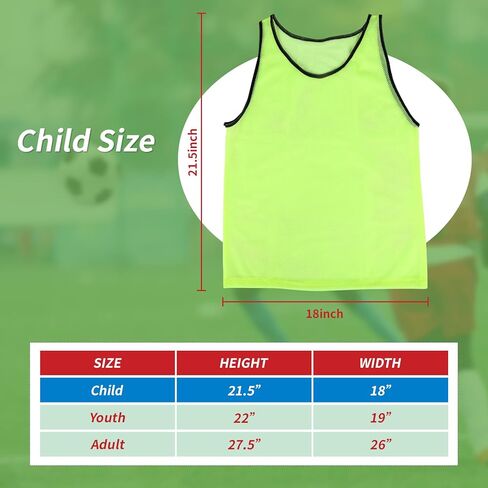 Teens Scrimmage Practice Jerseys Team Pinnies Sports Vest Soccer, Football, Basketball, Volleyball (Single Side(6 Red/6 Blue), Youth) in Kuwait