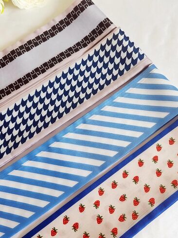 4PCS Hair Scarf Satin Head Scarf for Women Lightweight Silky Boho Scarves Purse Scarf for Handbags Accessories in Kuwait