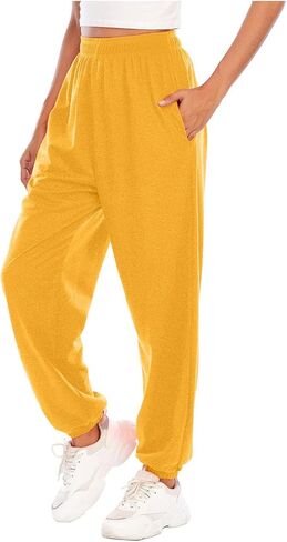 Sweatpants for Women Fall Fashion 2025 High Waisted Joggers with Pockets Baggy Sweat Pants Trendy Winter Clothes in Saudi Arabia