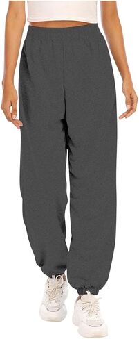 Sweatpants for Women Fall Fashion 2025 High Waisted Joggers with Pockets Baggy Sweat Pants Trendy Winter Clothes in Saudi Arabia