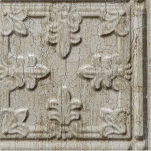 FASÄDE Traditional Style/Pattern 10 Decorative Vinyl Backsplash Panel in Vintage Metal (6X6 Inch Sample) in Saudi Arabia