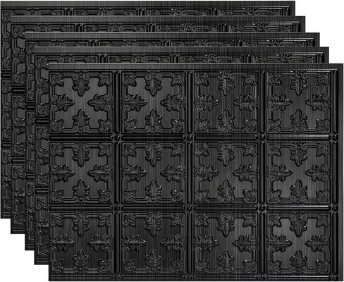 FASÄDE Traditional Style/Pattern 10 Decorative Vinyl Backsplash Panel in Vintage Metal (6X6 Inch Sample) in Saudi Arabia