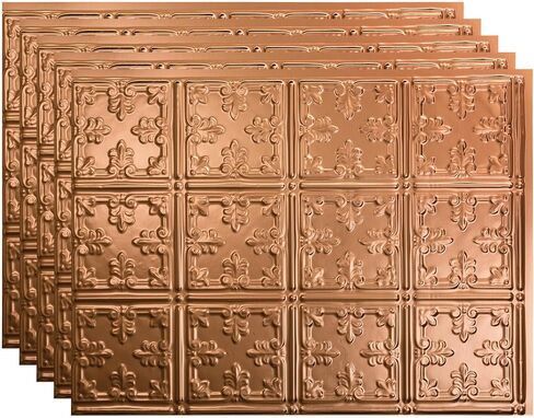 FASÄDE Traditional Style/Pattern 10 Decorative Vinyl Backsplash Panel in Vintage Metal (6X6 Inch Sample) in Saudi Arabia