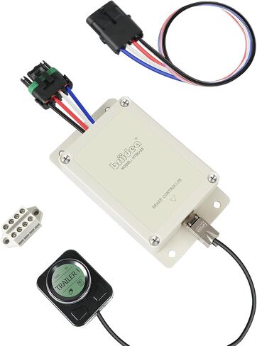 briidea Proportional Trailer Brake Controller, Digital Electric Brake Control with Rotary Knob & LCD Display, for 1 to 4 Axles, Compatible with Ford GM Chevy Dodge RAM Toyota in Saudi Arabia