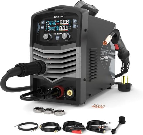 5 in 1 Welding Machine and Plasma Cutter MIG/Flux MIG/HF TIG/Stick Welder 50A Plasma Cutter 200A MIG and 180A Stick Welder 110/220V Dual Voltage Multi Process Welder in Saudi Arabia