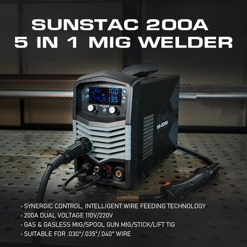 5 in 1 Welding Machine and Plasma Cutter MIG/Flux MIG/HF TIG/Stick Welder 50A Plasma Cutter 200A MIG and 180A Stick Welder 110/220V Dual Voltage Multi Process Welder in Saudi Arabia