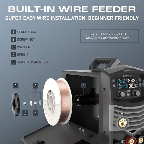 5 in 1 Welding Machine and Plasma Cutter MIG/Flux MIG/HF TIG/Stick Welder 50A Plasma Cutter 200A MIG and 180A Stick Welder 110/220V Dual Voltage Multi Process Welder in Saudi Arabia