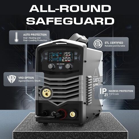 5 in 1 Welding Machine and Plasma Cutter MIG/Flux MIG/HF TIG/Stick Welder 50A Plasma Cutter 200A MIG and 180A Stick Welder 110/220V Dual Voltage Multi Process Welder in Saudi Arabia