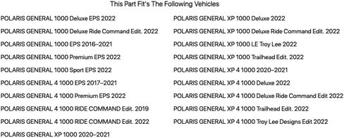 Seizmik UTV Mirror Mounts متوافقة مع Polaris General UTV نماذج | قوس المرآة SXS | مجموعة 2 in Saudi Arabia